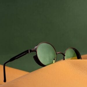 4-Retro Steampunk Sunglasses for Women & Men Round Metal Tinted Shades