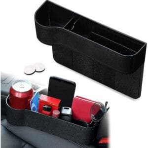 Car Seat Organizer Gap Filler Storage Box Car Side With Cup Holder Left Side