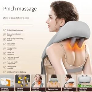 Neck & Back Massager with Heat – 5D Shiatsu, Rechargeable