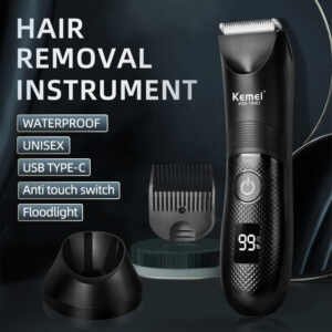 Waterproof With Skin Friendly Blades Orginal Kemei Hair Trimmer KM-1840