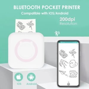 Zero Ink Portable Thermal Printer – Bluetooth & Ink-Free