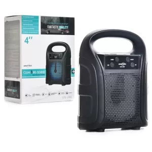 4-Inch Bluetooth Wireless Outdoor Speaker - FM, USB/SD, 10m Range, Rechargeable