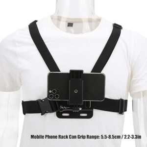 Adjustable Chest Mount Harness for Mobile Phones & Action Cameras