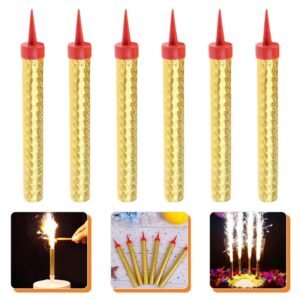 10cm Sparkler Birthday Fountain Candles Fire – 6pcs Pack